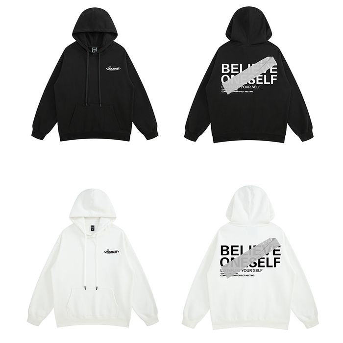 デザインロゴ オーバーサイズ フーディ　M10485