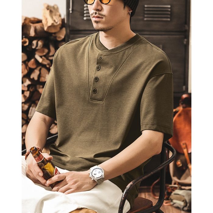 ヘンリーネック Tシャツ　M10743