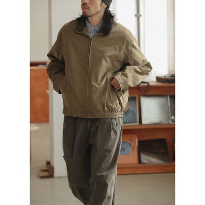 PUカラー フルジップ ブルゾン　M10381