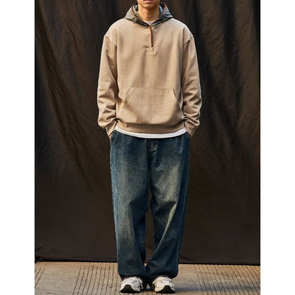 コントラストフード パーカー　M10545