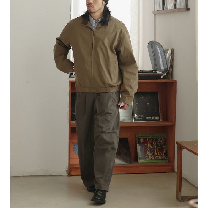 PUカラー フルジップ ブルゾン　M10381