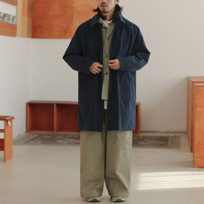 ミディアム丈ステンカラーコート　M10337