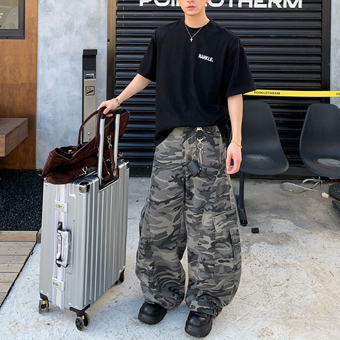 カモフラージュ柄 カーゴパンツ M10488