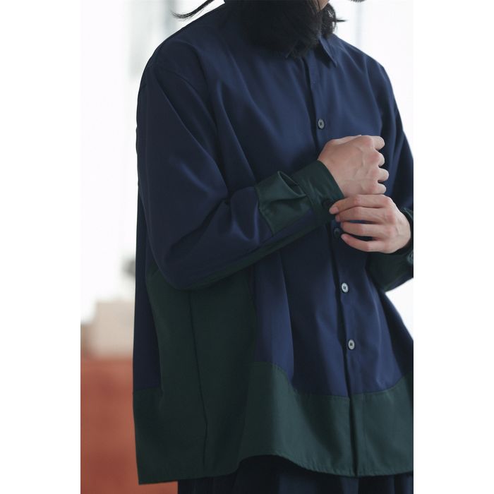 切り替えデザイン 長袖シャツ　M10380