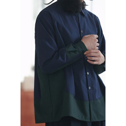 切り替えデザイン 長袖シャツ　M10380