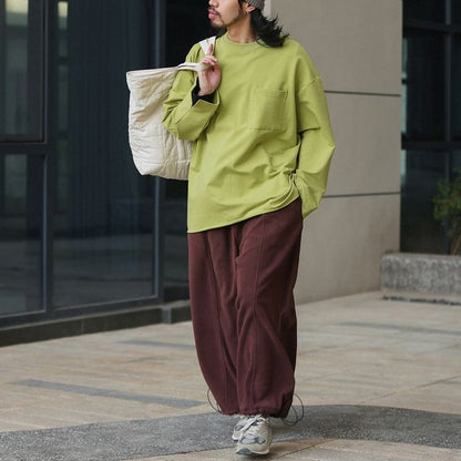 ポケット付 長袖Tシャツ　M10376