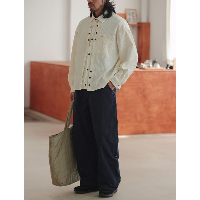 デザインフロントボタン シャツ M10426