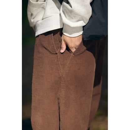 ベルト付き コーデュロイワイドパンツ　M10577