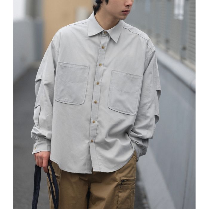 胸ポケット付き 長袖シャツ　M10362