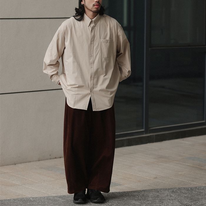 同色ストライプ 長袖シャツ　M10335