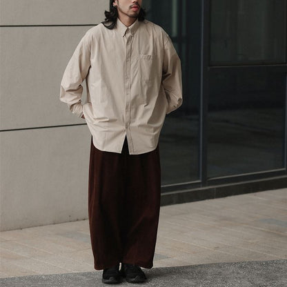 同色ストライプ 長袖シャツ　M10335