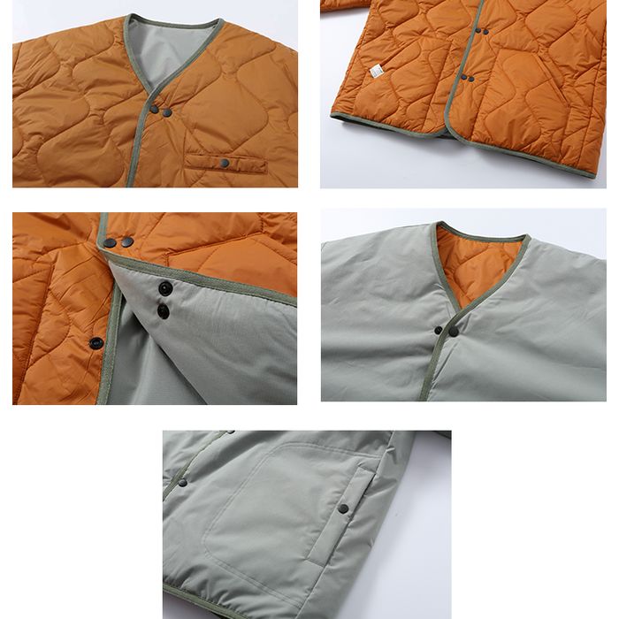 リバーシブル キルティングジャケット ミニショルダーバッグ付　M10626