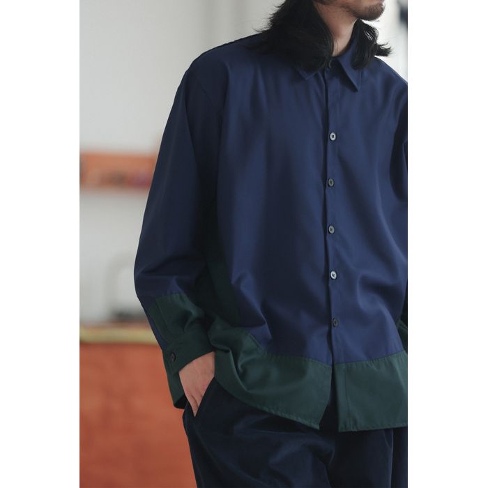 切り替えデザイン 長袖シャツ　M10380