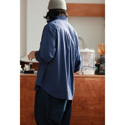 同色ストライプ 長袖シャツ　M10335