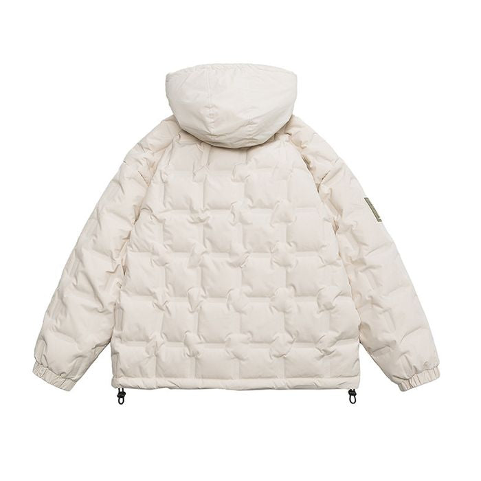 スクエアキルティング フード付ジャケット　M10627