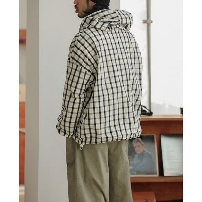 チェック柄 プルオーバー フーディ　M10373