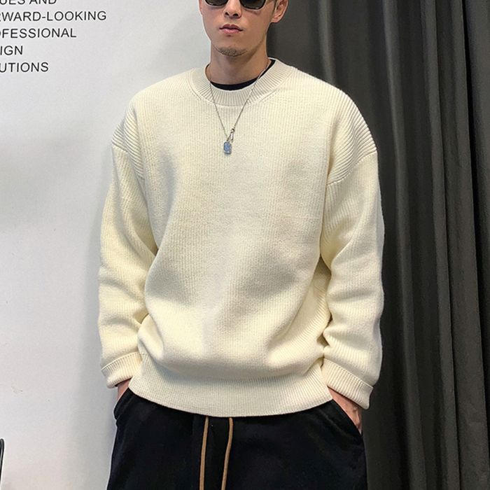 ドロップショルダー クルーネックニット　M10539