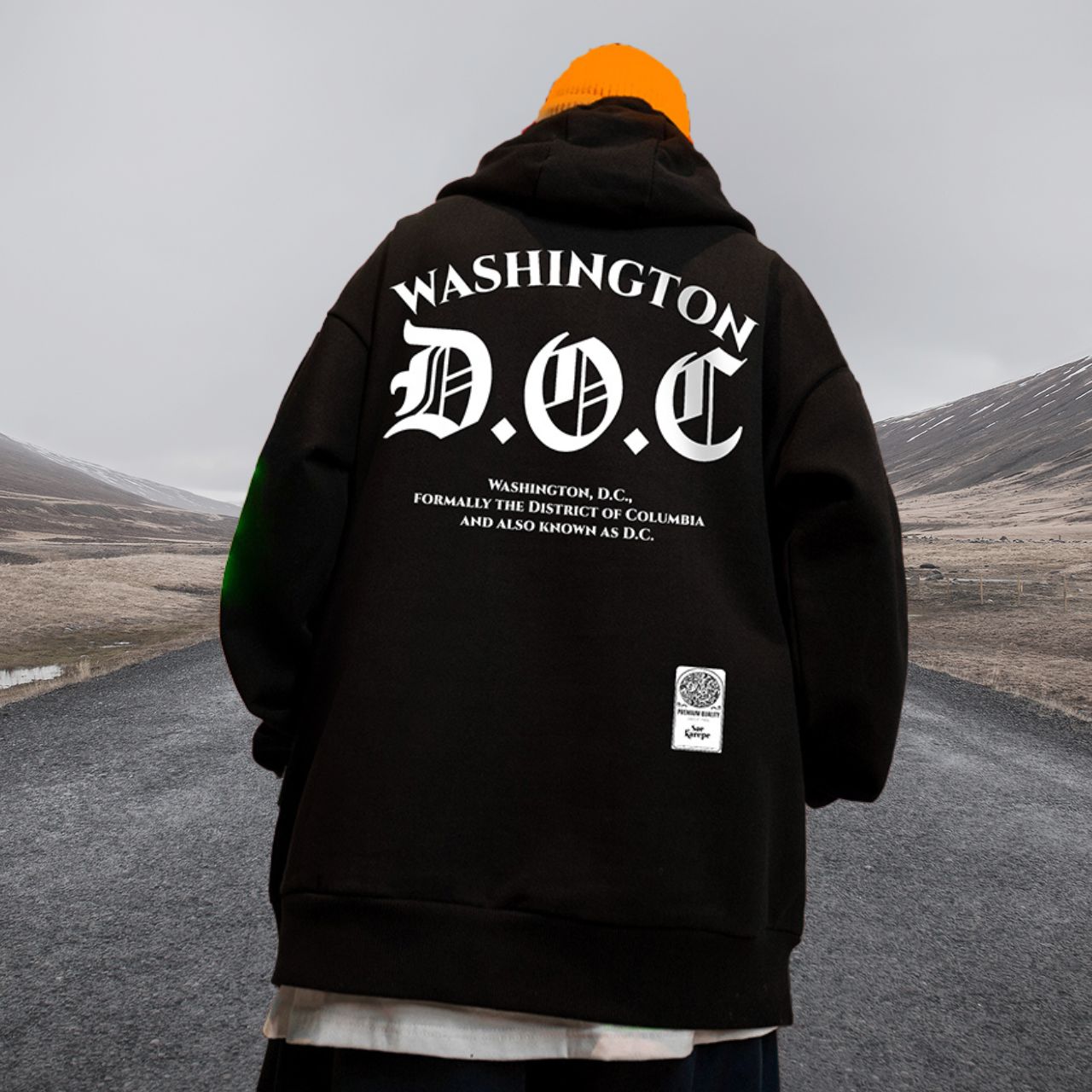 アクセントロゴ オーバーサイズ フーディ　M10489