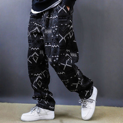 民族柄 テーパードパンツ　M10624