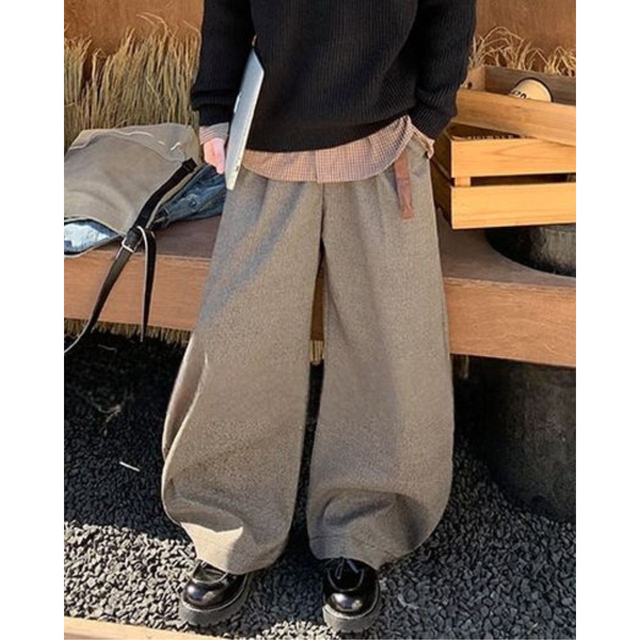 タック ワイドパンツ M10492