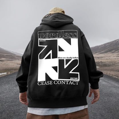 矢印プリント オーバーサイズ フーディ　M10493