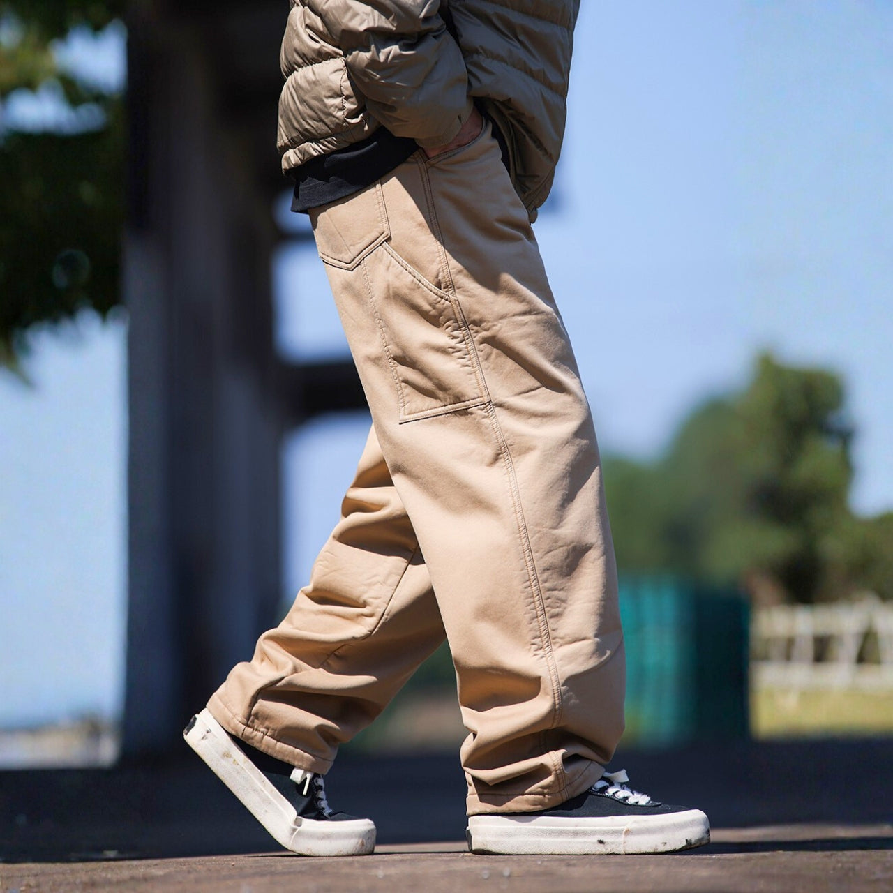 ボア裏地 ワイドパンツ　M10600