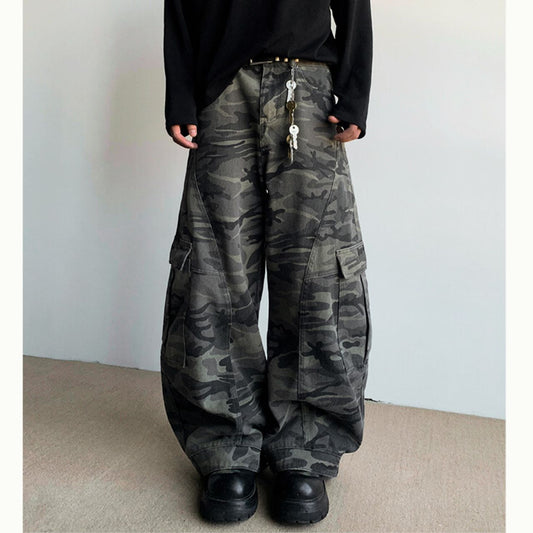 カモフラージュ柄 カーゴパンツ M10488