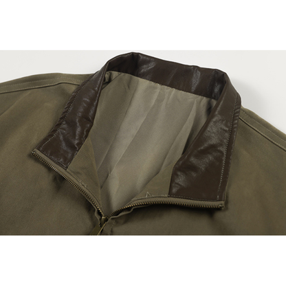 PUカラー フルジップ ブルゾン　M10381