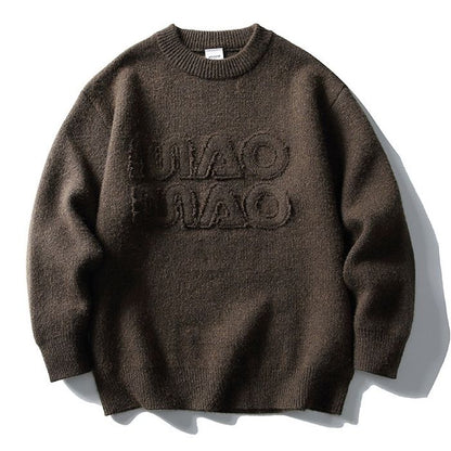 フロントロゴ クルーネックニット　M10634