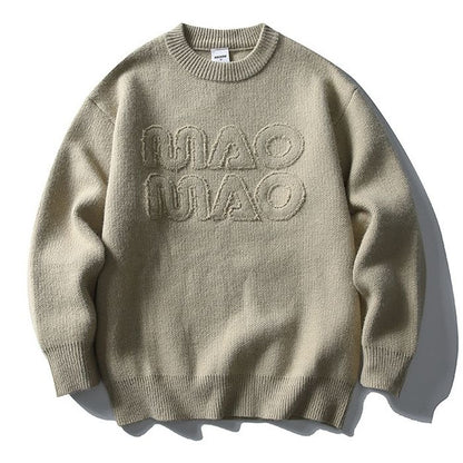 フロントロゴ クルーネックニット　M10634