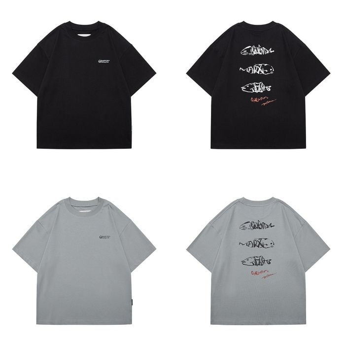 バックプリント Tシャツ　M10756