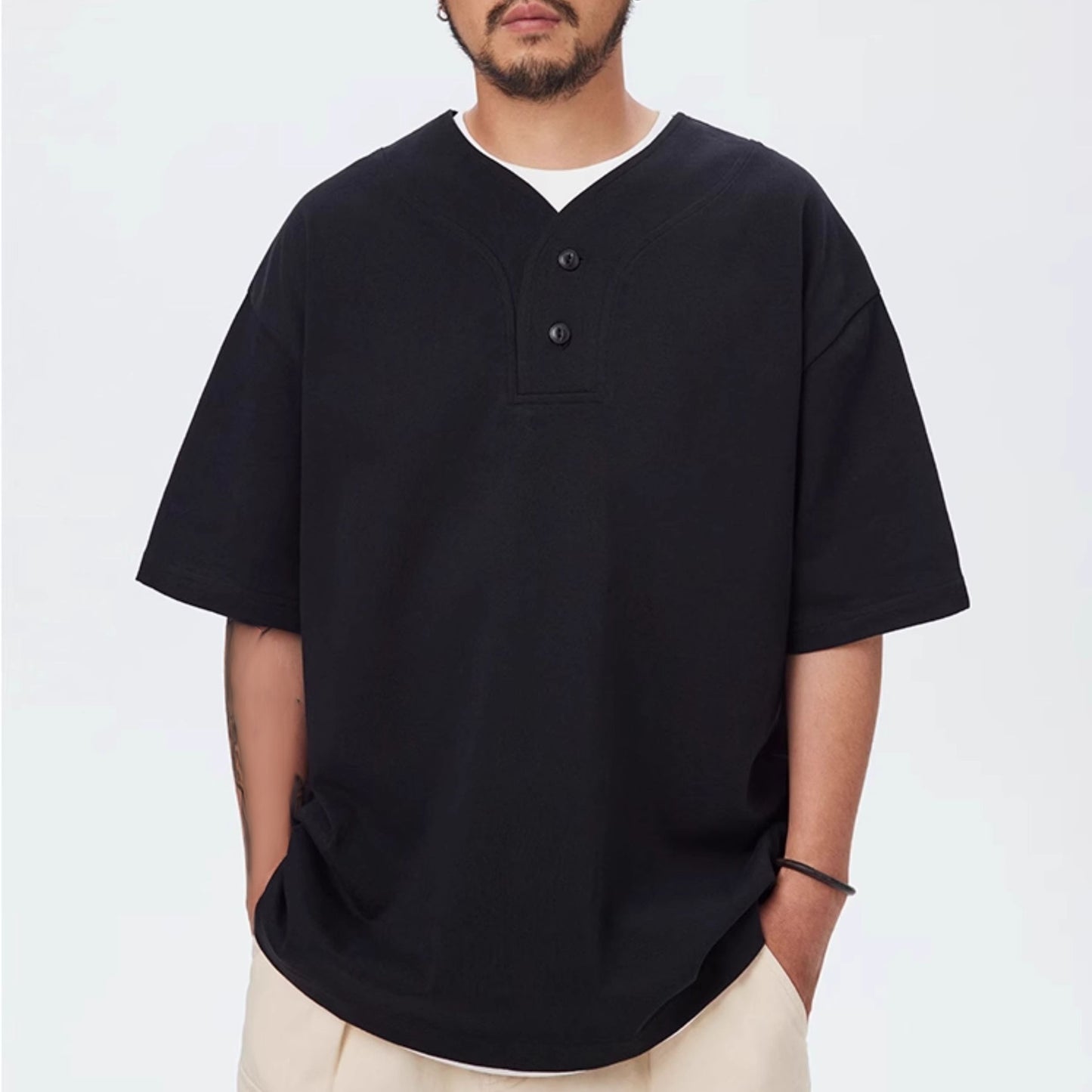 ヘンリーネック Tシャツ　M10291